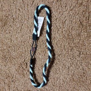 Lululemon Charming Twist Braided Athletic Headband Blue Turquoise Skinny Elastic
